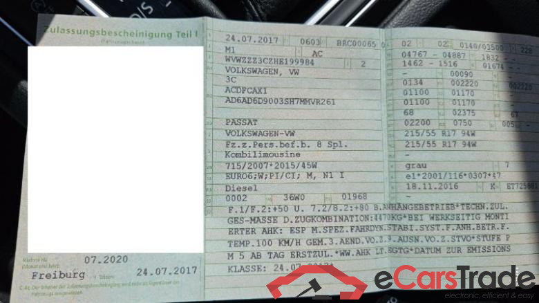 Volkswagen Passat Variant ´14 Passat Variant  Comfortline BMT/Start-Stopp 4Motion 2.0 TDI  140KW  AT6  E6