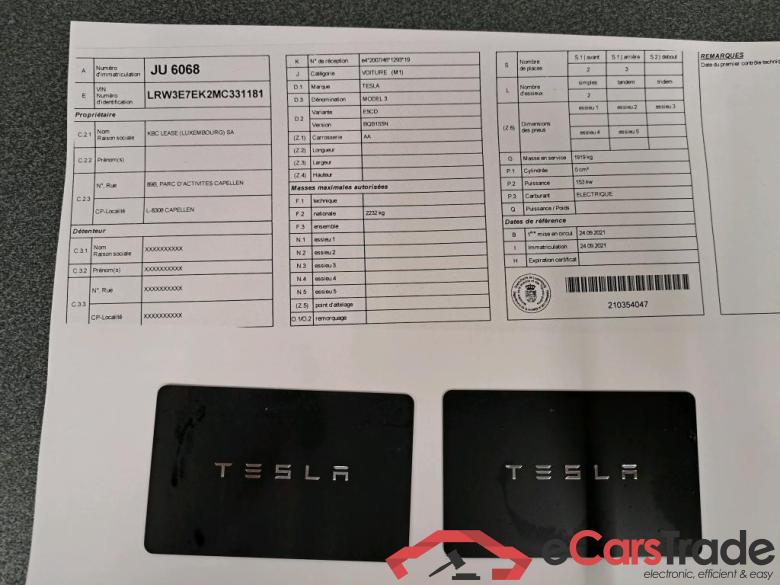 TESLA - TES MODEL 3 Long-Range Dual Motor AWD 476PK  * ELECTRIC * #4