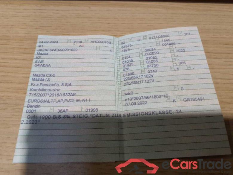 Mazda CX-5 (KF)(09.2017->) DE - SUV5 2.0 SKYACTIV-G 165 EU6d, Exclusive-Line 2WD (EURO 6d), (Facelift 2) 20 #3