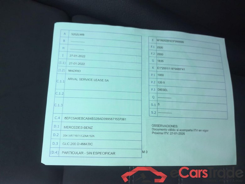 MERCEDES-BENZ Clase GLC / 2019 / 5P / todoterreno GLC 200 d 4MATIC #6