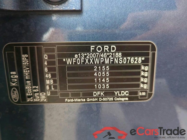 Kuga Hybrid Titanium X 2.0 EcoBlue 110KW MT6 E6d #4