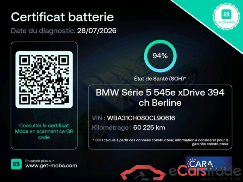 BMW Série 5 / 2020 / 4P / Berline 545e xDrive 394ch M Sport BVA8 #2