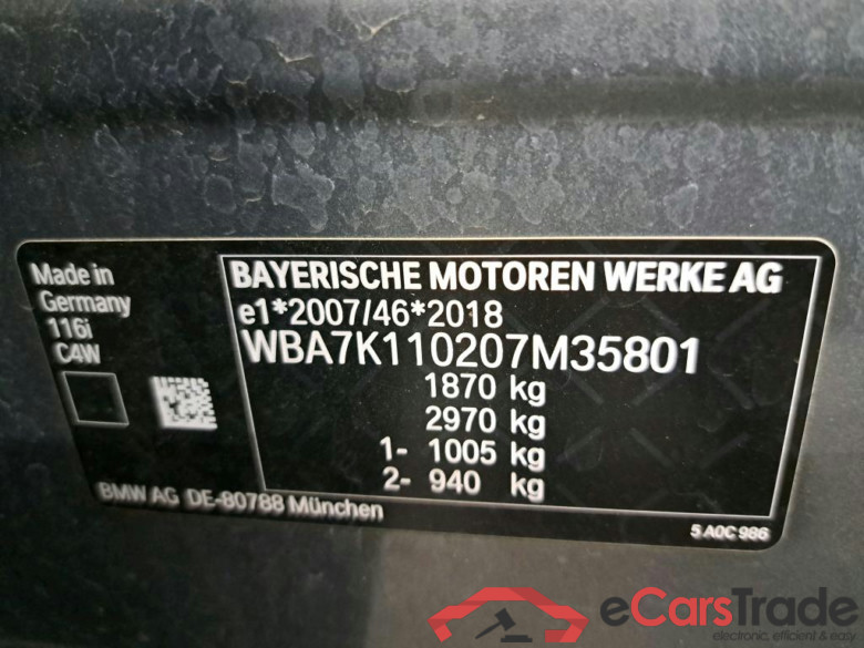 BMW - BMW 1 HATCH 116iA 109PK Advantage Business Edition & Pack Business & PDC Front & Rear  * PETROL * #6