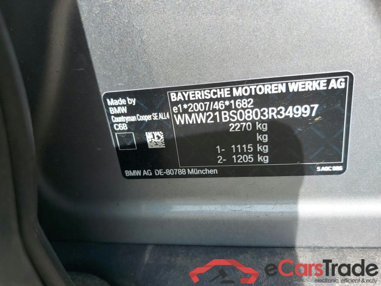MINI - MIN COUNTRYMAN COOPER S E ALL4 AT 220PK Business Editon With Heated Sport Seats & Comfort Access & Park Sensors Front & Rear & Camera  * HYBRID * #6