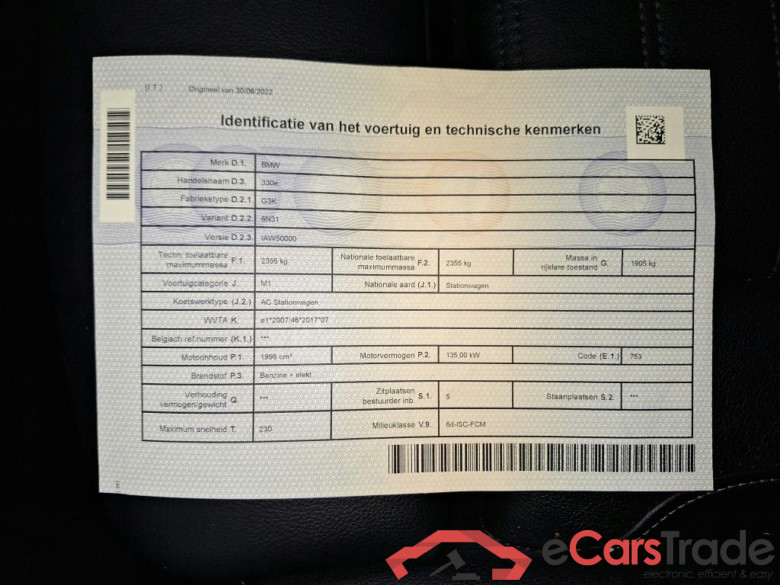 BMW 3 SERIES TOURING 2.0 330E (215KW) TOURING #6